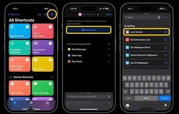 南县苹果14锁屏维修店分享iPhone14升级iOS16.4后如何创建锁屏快捷方式 